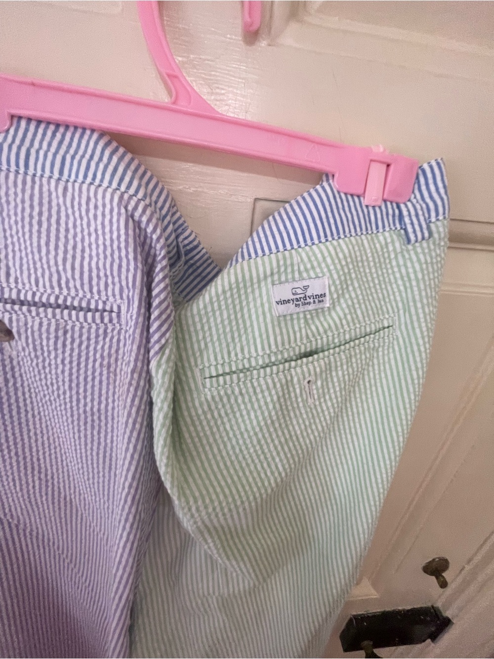 Vineyard Vines Men's Striped Seersucker Chinos - Light Green & Light Blue